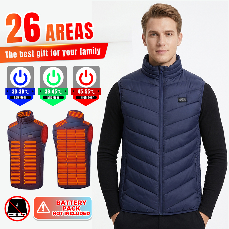 Winter Clothing Hiking - Colete Aquecido Inteligente com 26 Zonas,