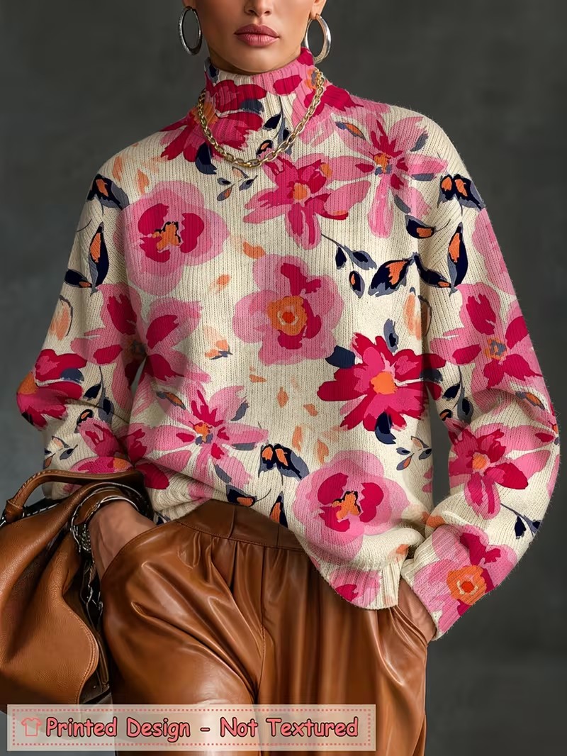 Camiseta de gola alta para mul - Winter Clothing For Women avaliação e preço